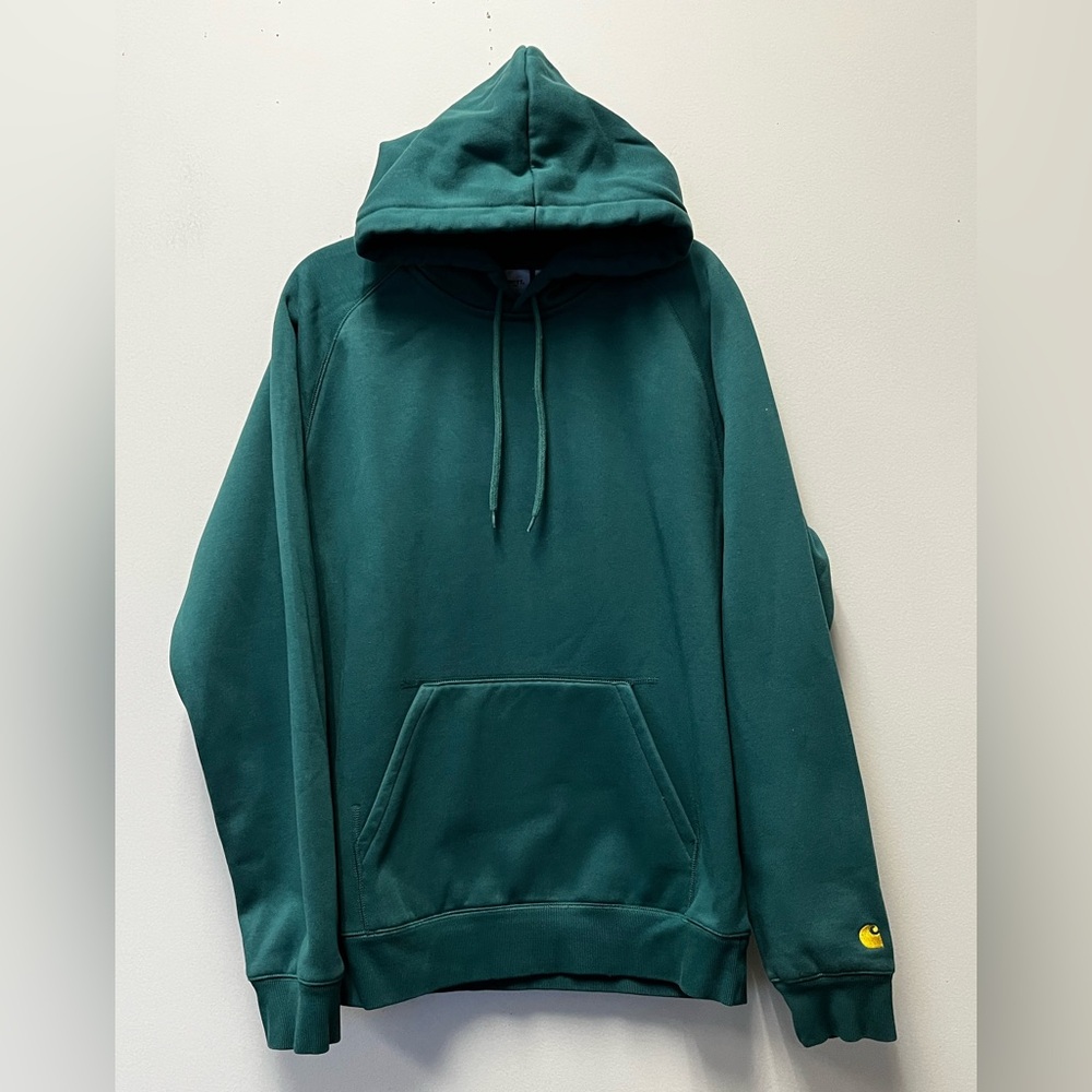Carhartt WIP Chase Hoodie Dark Green Teal Fleece Streetwear—XL*